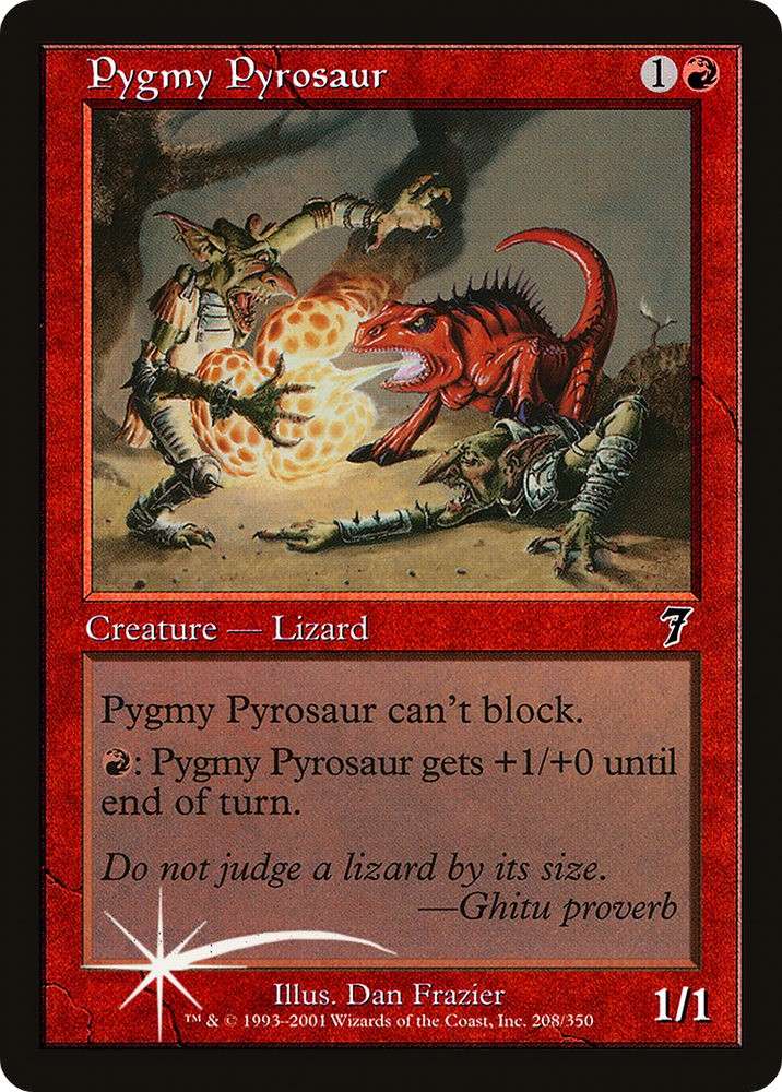 Pygmy Pyrosaur (7ED-208★) - Seventh Edition Foil