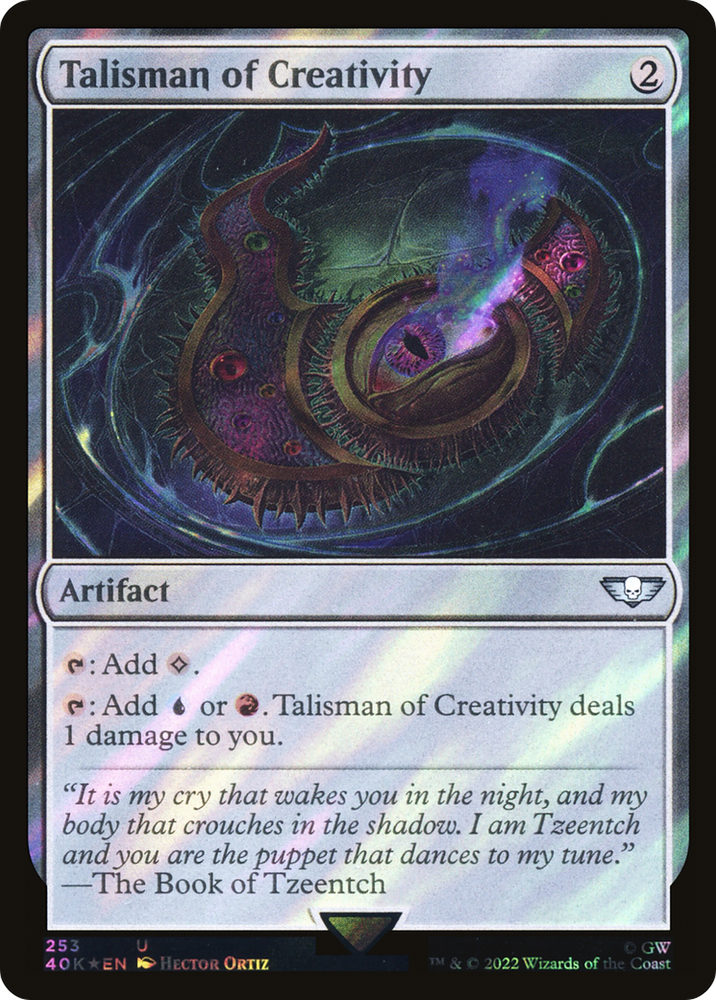 Talisman of Creativity (Surge Foil) (40K-253★) - Warhammer 40,000 Commander Foil