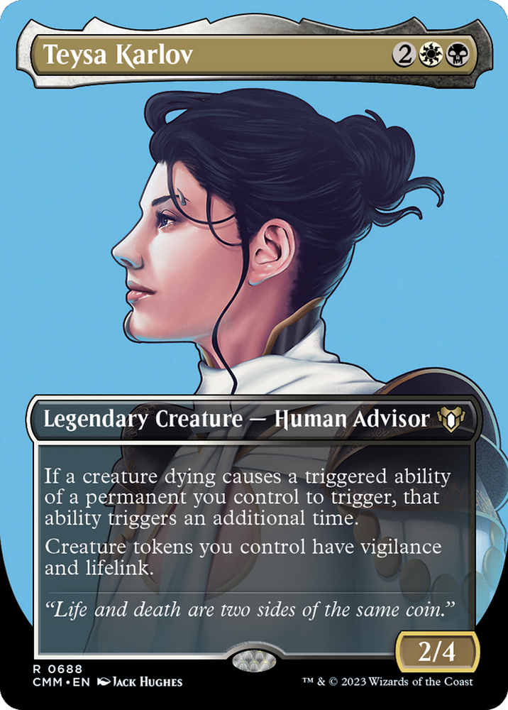 Teysa Karlov (Borderless) (CMM-688) - Commander Masters (Borderless) Foil