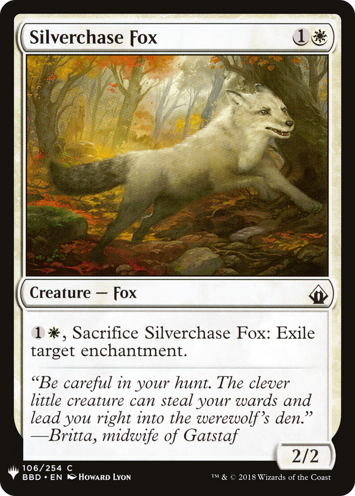 Silverchase Fox (LIST-BBD-106) - The List