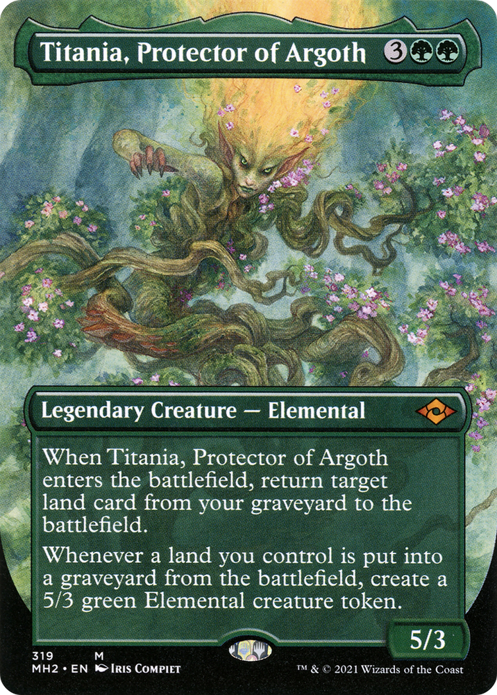 Titania, Protector of Argoth (Borderless) (MH2-319) - Modern Horizons 2 (Borderless)