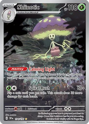 Shiinotic 194/191  - Holofoil SV08 Surging Sparks - Illustration Rare