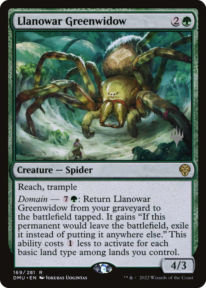 Llanowar Greenwidow (PPDMU-169P) - Dominaria United Promos Foil