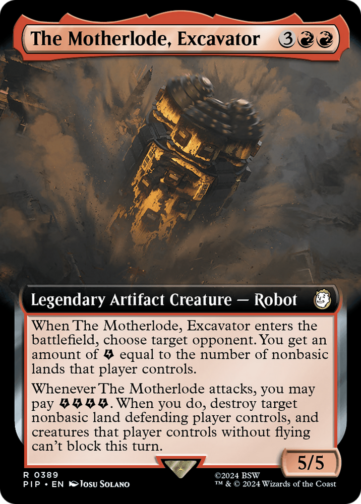The Motherlode, Excavator (Extended Art) (PIP-389) - Fallout: (Extended Art) Foil