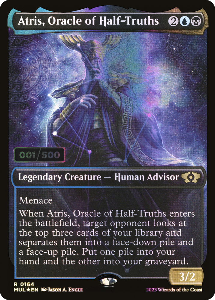 Atris, Oracle of Half-Truths (Serial Numbered) (MUL-164) - Multiverse Legends: (Showcase) Foil