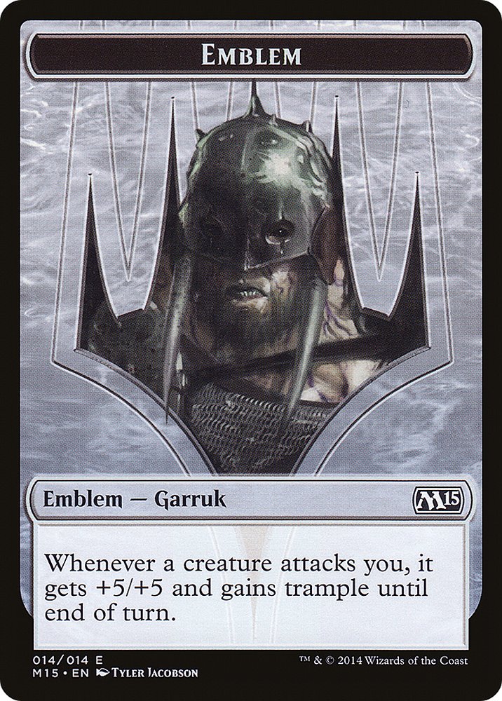 Emblem - Garruk, Apex Predator (M15-014) - Magic 2015 Tokens