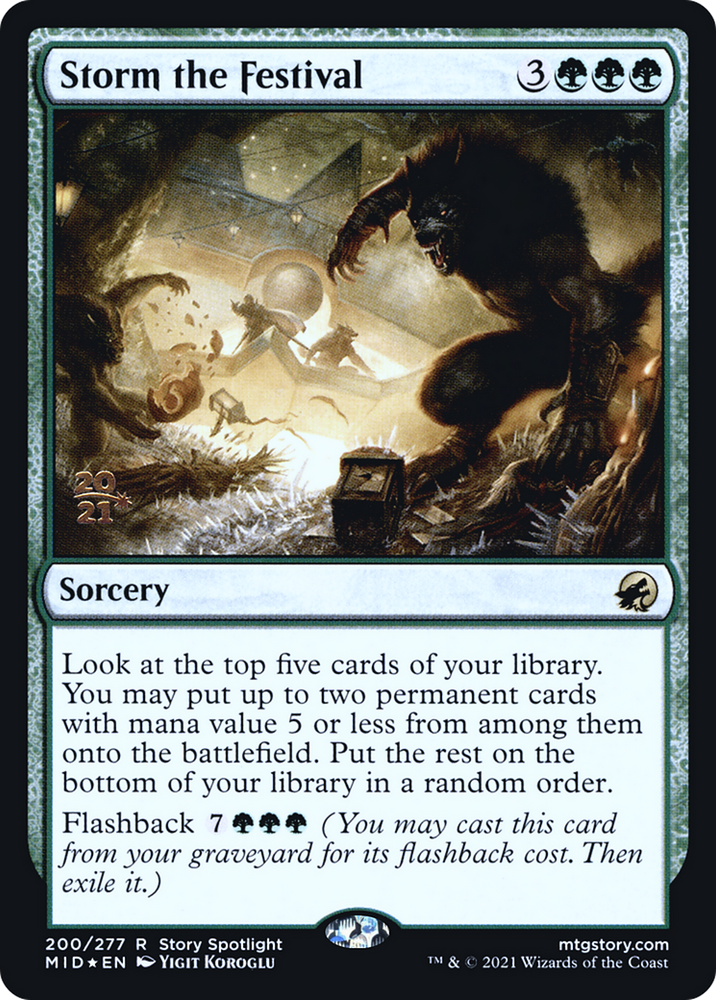 Storm the Festival (PRE-200) - Innistrad: Midnight Hunt Promos Foil