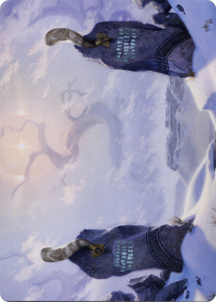 Snow-Covered Plains // Snow-Covered Plains (AKHM-074) - Kaldheim Art Series (Borderless)