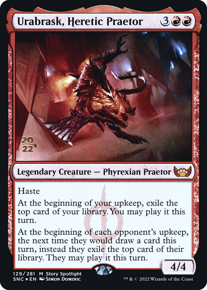 Urabrask, Heretic Praetor (PRE-129S) - Streets of New Capenna Promos Foil