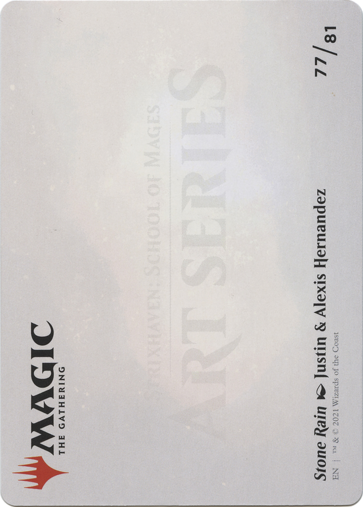 Stone Rain // Stone Rain (ASTX-077) - Strixhaven Art Series (Borderless)