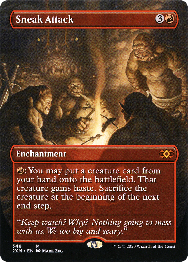 Sneak Attack (Borderless) (2XM-348) - Double Masters (Borderless) Foil