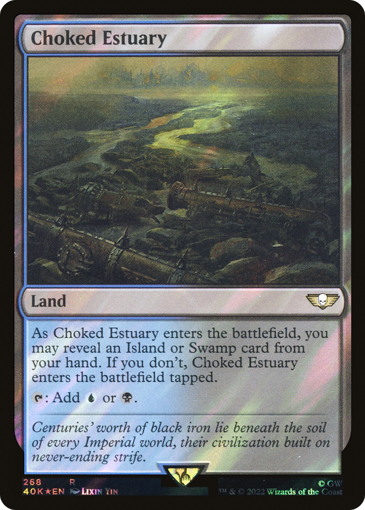Choked Estuary (Surge Foil) (40K-268★) - Warhammer 40,000 Commander Foil