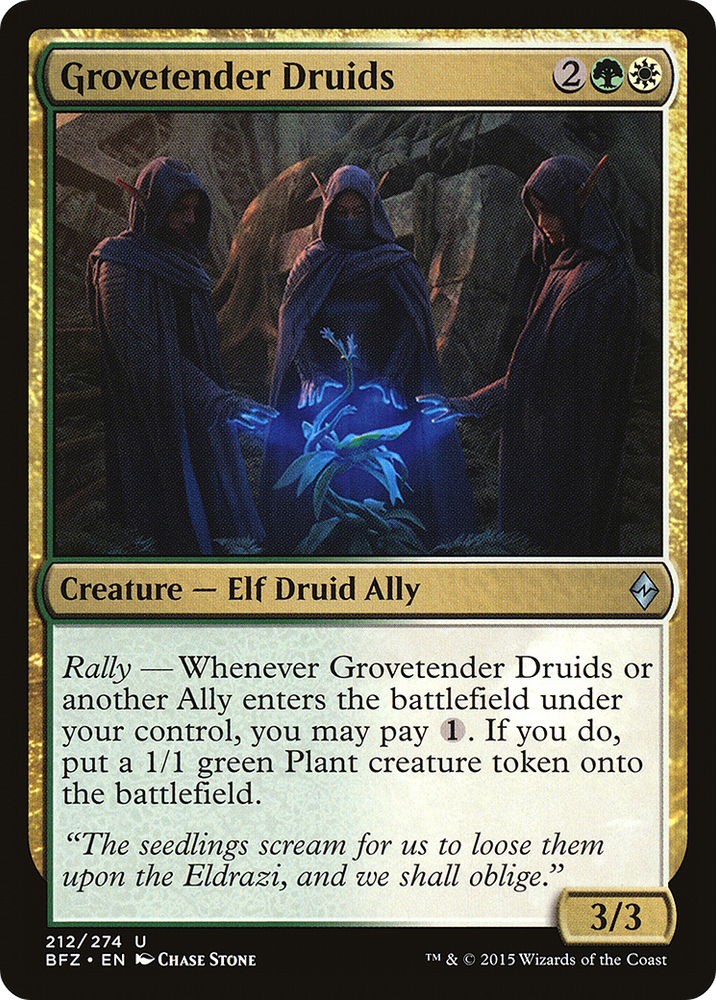 Grovetender Druids (BFZ-212) - Battle for Zendikar