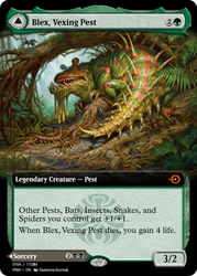 Blex, Vexing Pest // Search for Blex (PRM-90300) - Magic Online Promos