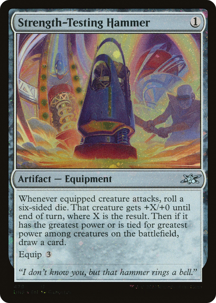 Strength-Testing Hammer (Galaxy Foil) (UNF-479) - Unfinity Foil