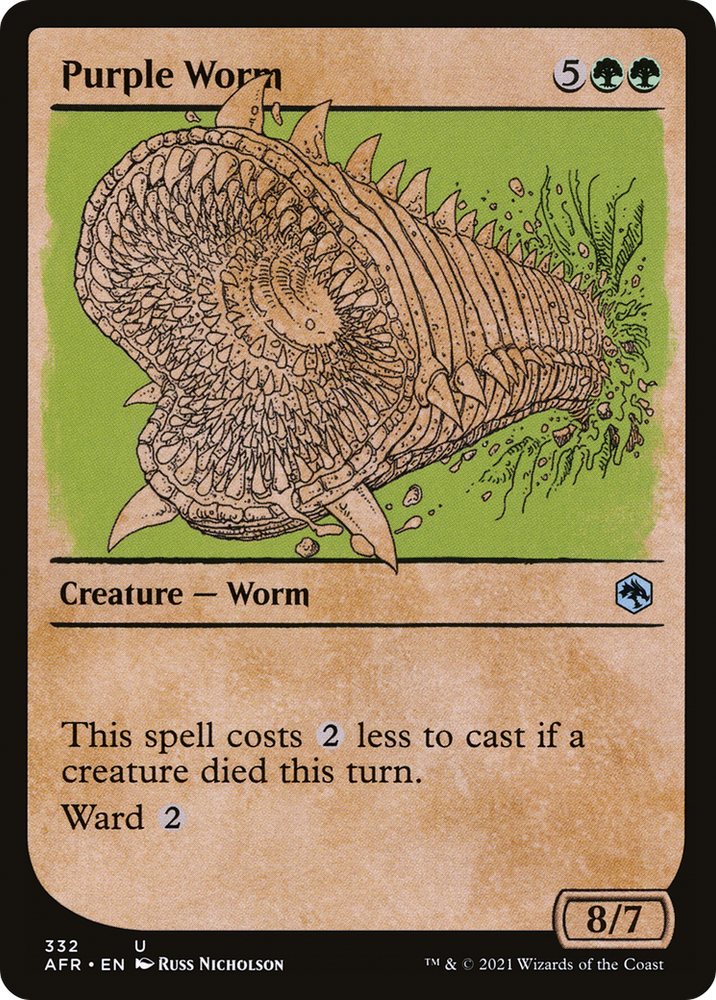 Purple Worm (Showcase) (AFR-332) - Adventures in the Forgotten Realms: (Showcase)