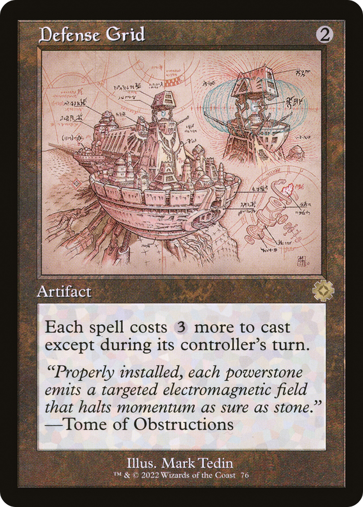Defense Grid (Schematic) (BRR-076) - The Brothers' War Retro Artifacts Foil
