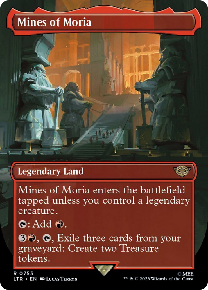Mines of Moria (Borderless) (Surge Foil) (LTR-753) - The Lord of the Rings: Tales of Middle-earth (Borderless) Foil
