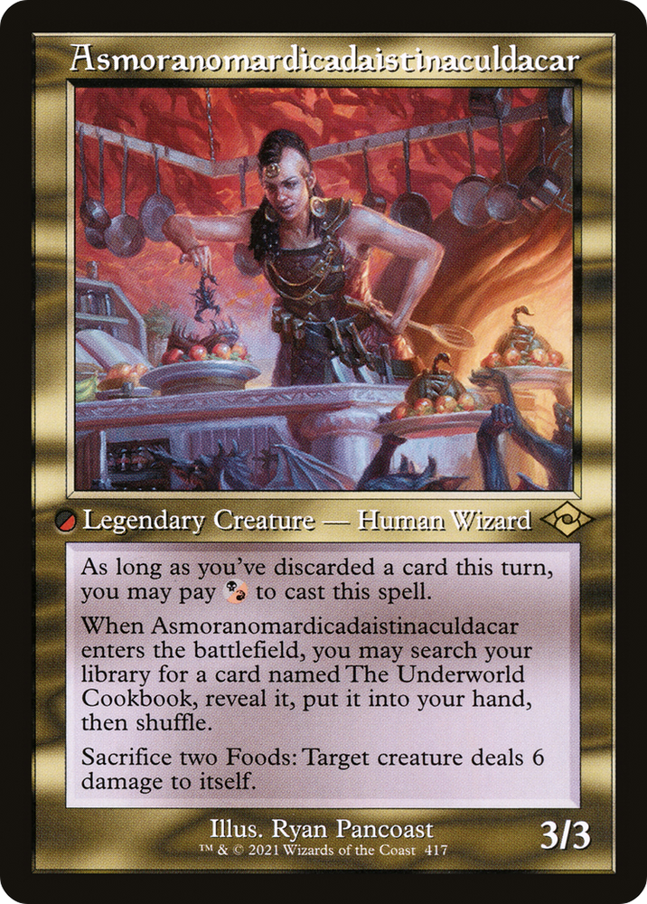 Asmoranomardicadaistinaculdacar (Retro Frame) (MH2-417) - Modern Horizons 2 Etched Foil