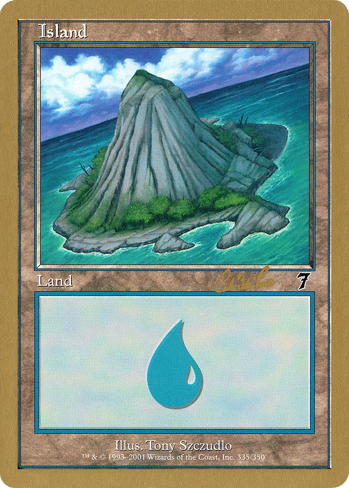 Island (335) - 2002 Carlos Romao (7ED) (WCD-) - World Championship Decks 2002