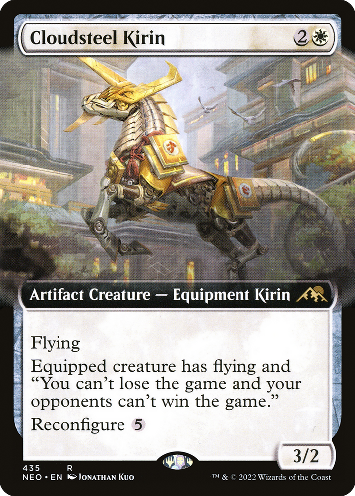 Cloudsteel Kirin (Extended Art) (NEO-435) - Kamigawa: Neon Dynasty: (Extended Art) Foil