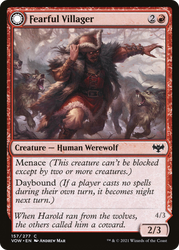 Fearful Villager (VOW-157) - Innistrad: Crimson Vow: (Double Faced Transform) Foil