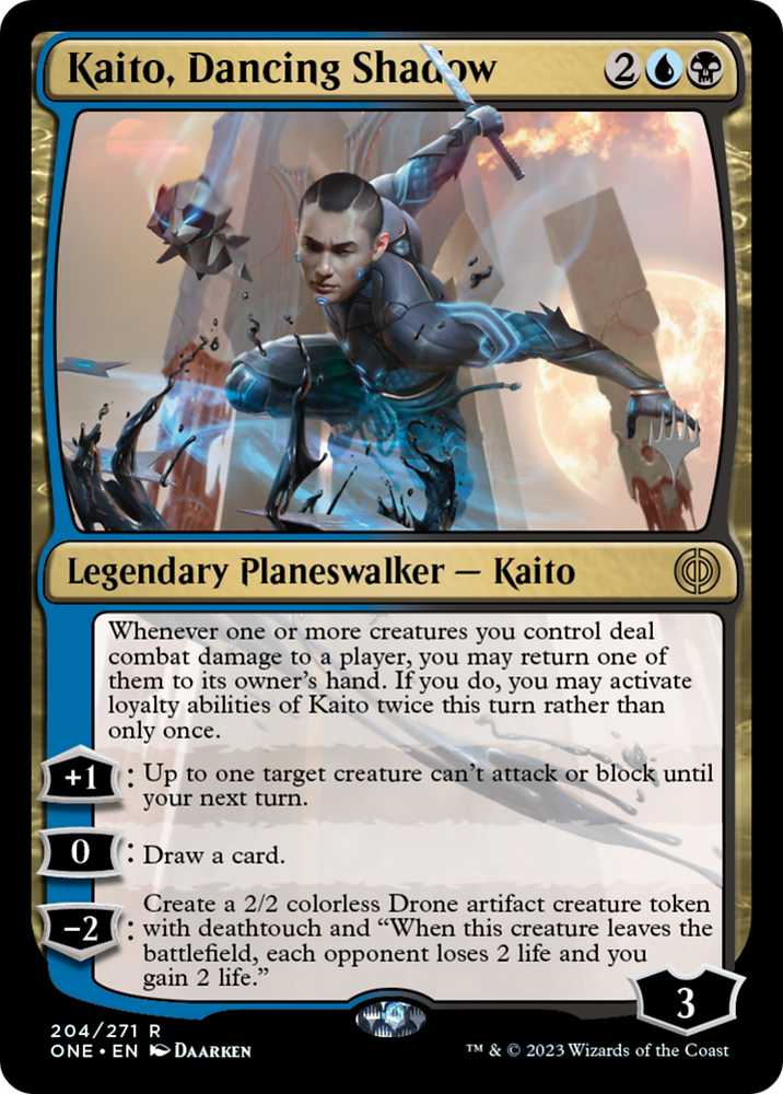 Kaito, Dancing Shadow (PPONE-204) - Phyrexia: All Will Be One Promos Foil