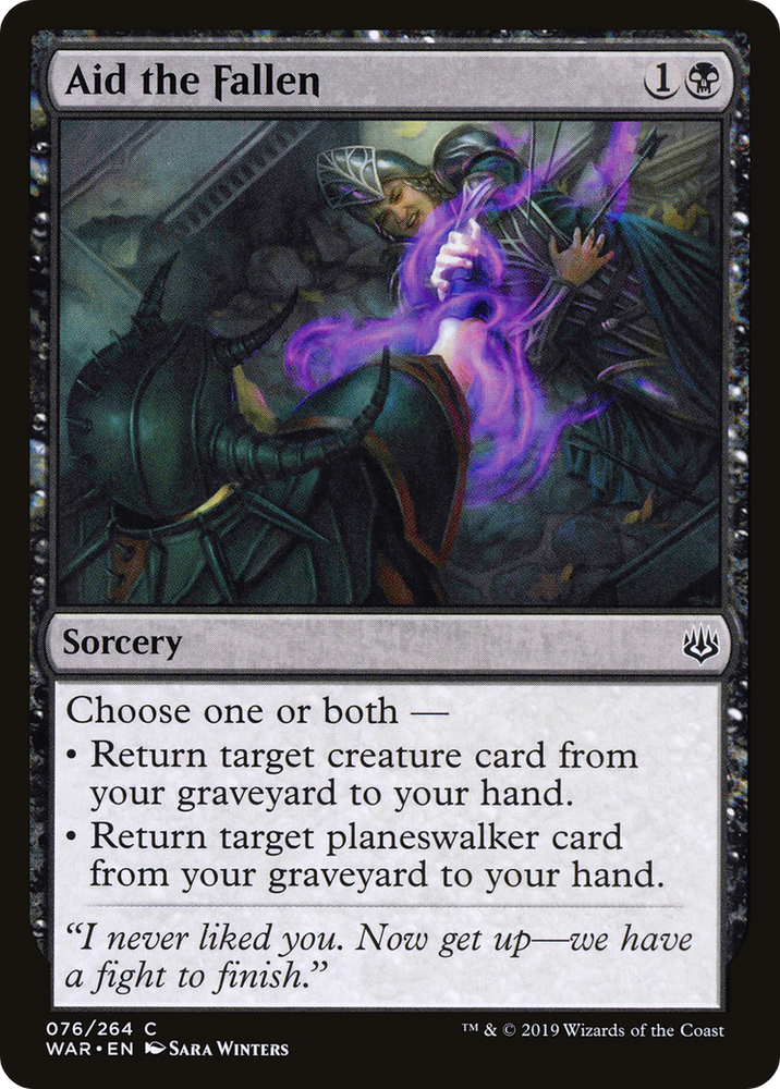 Aid the Fallen (WAR-076) - War of the Spark Foil