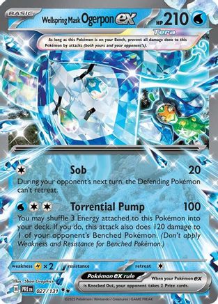 Wellspring Mask Ogerpon ex 027/131  - Holofoil SV Prismatic Evolutions - Double Rare