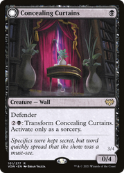 Concealing Curtains (VOW-101) - Innistrad: Crimson Vow: (Double Faced Transform)