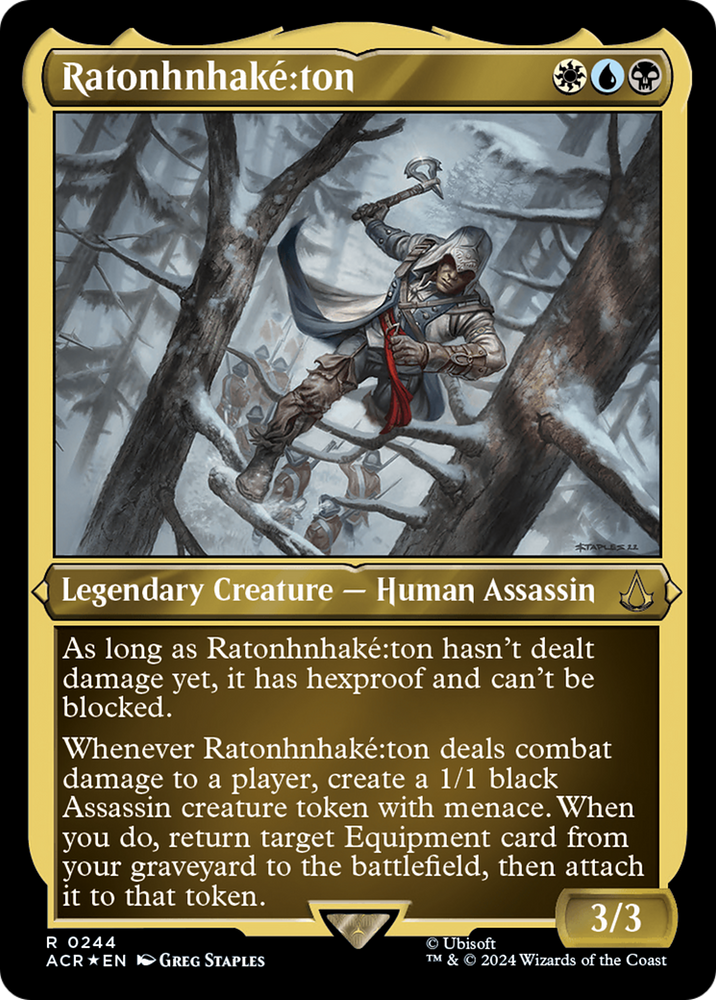 Ratonhnhaké꞉ton (ACR-244) - Assassin's Creed Etched Foil