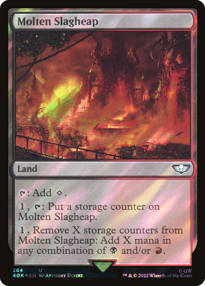 Molten Slagheap (Surge Foil) (40K-284★) - Warhammer 40,000 Commander Foil