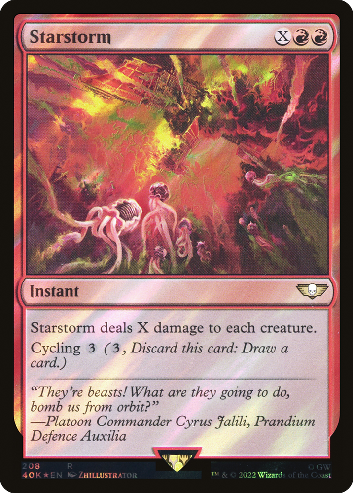 Starstorm (Surge Foil) (40K-208★) - Warhammer 40,000 Commander Foil