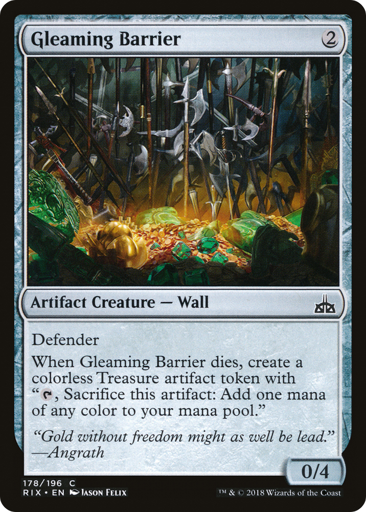 Gleaming Barrier (RIX-178) - Rivals of Ixalan