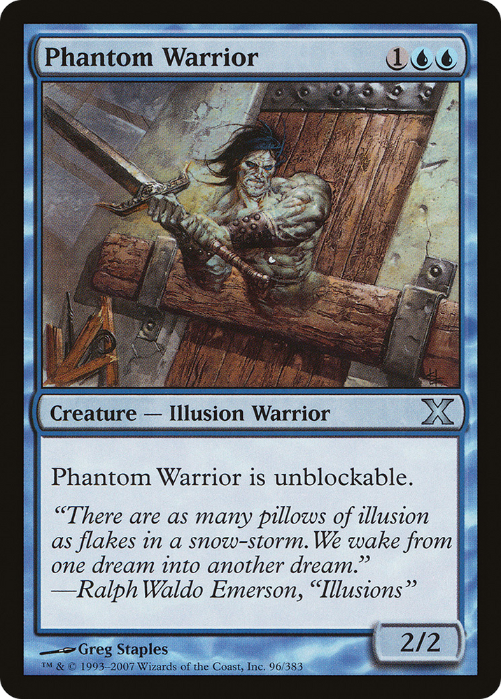 Phantom Warrior (10E-096) - Tenth Edition Foil