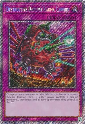 Destructive Daruma Karma Cannon (Platinum Secret Rare) (RA04-EN103) - Quarter Century Stampede 1st Edition