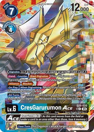 CresGarurumon ACE (Alternate Art) (EX9-020) - Versus Monsters Foil