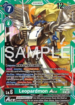 Leopardmon ACE (BT22-052) - Cyber Eden Foil