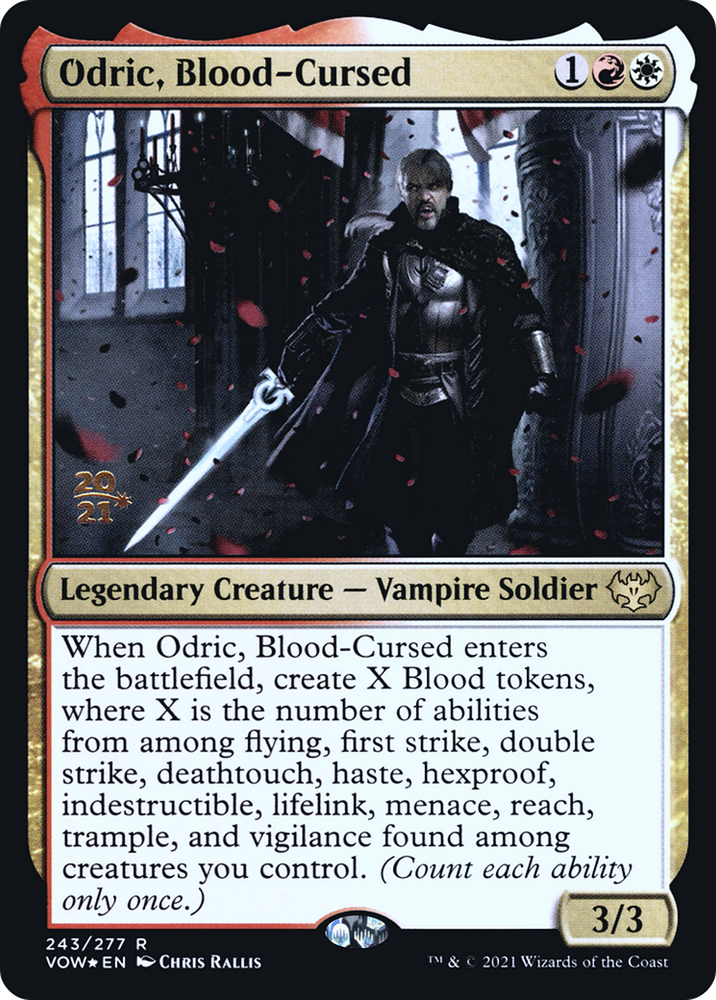 Odric, Blood-Cursed (PRE-243S) - Innistrad: Crimson Vow Promos Foil