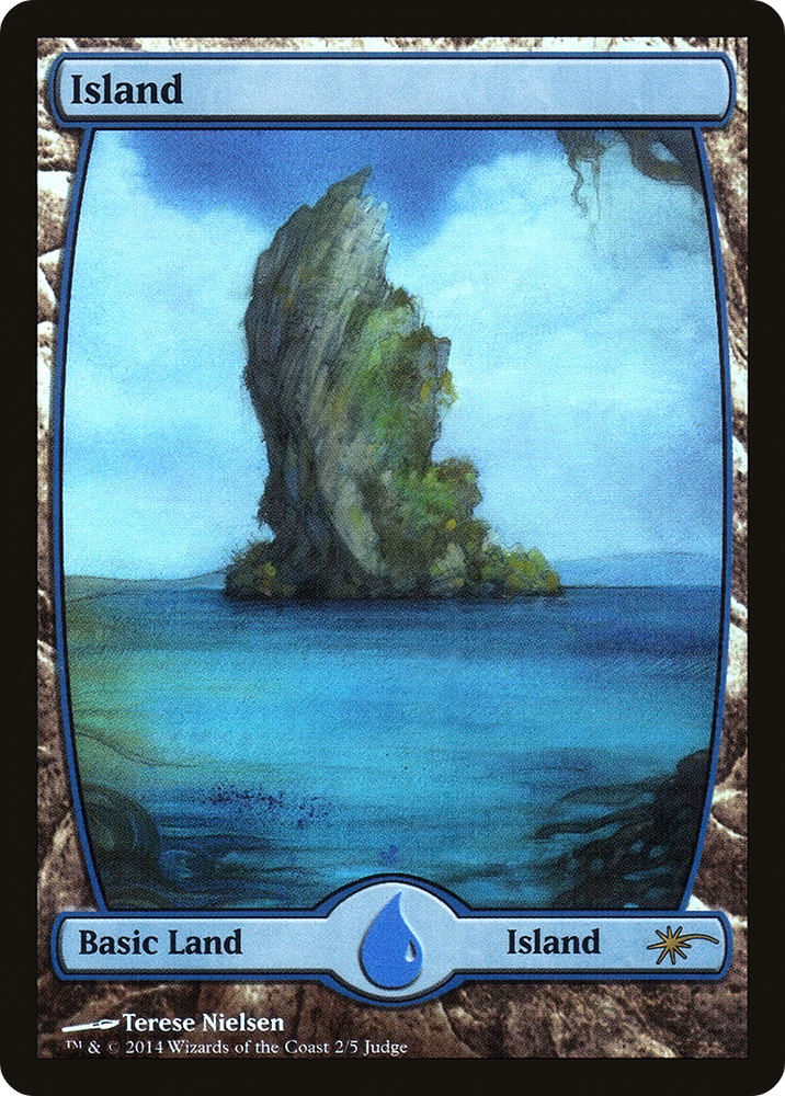 Island - Full Art (2) (JDG-02★) - Judge Gift Cards 2014 Foil