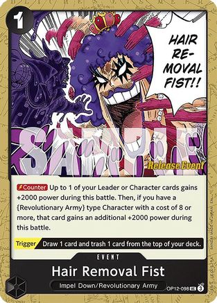 Hair Removal Fist (OP12-098) - Legacy of the Master Release Event Cards