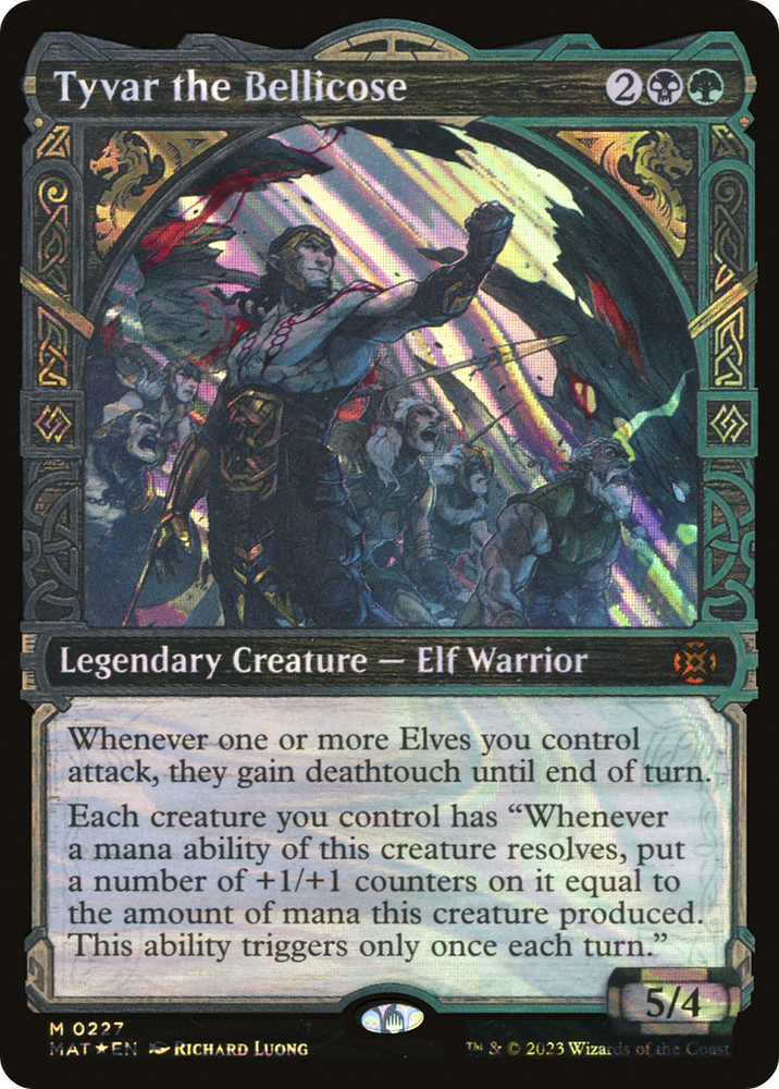 Tyvar the Bellicose (Halo Foil) (MAT-227) - March of the Machine: The Aftermath: (Showcase) Foil