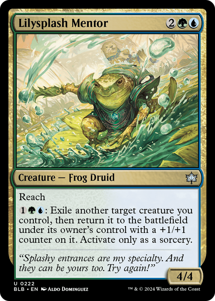 Lilysplash Mentor (BLB-222) - Bloomburrow Foil