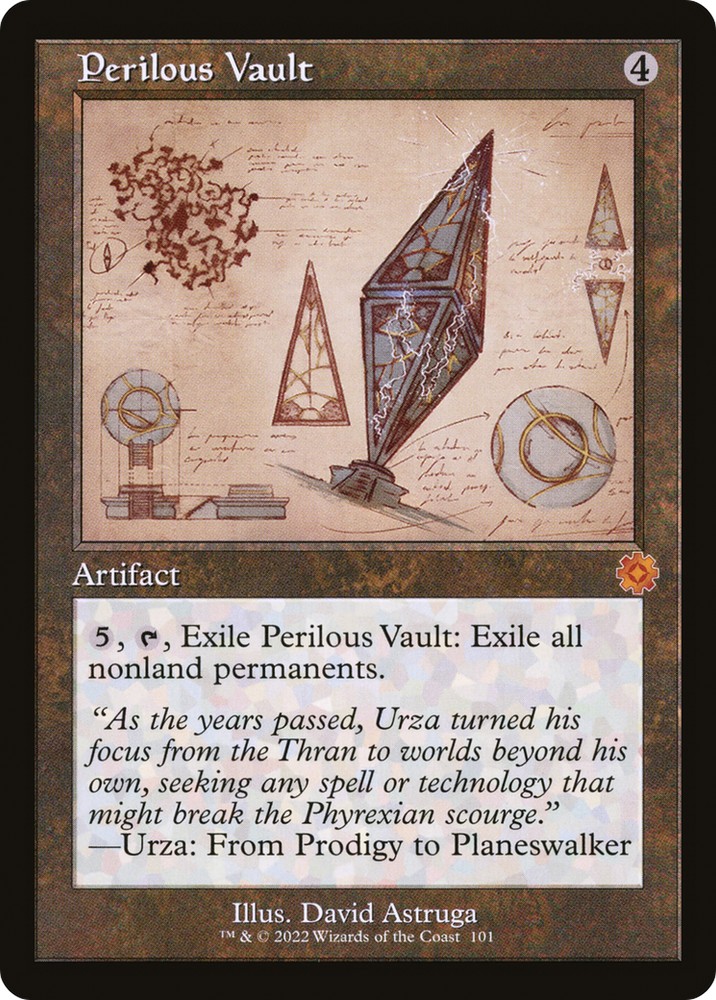 Perilous Vault (Schematic) (BRR-101) - The Brothers' War Retro Artifacts Foil