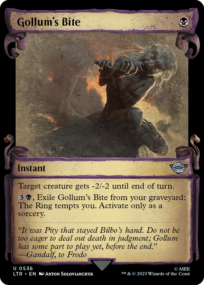 Gollum's Bite (Showcase Scrolls) (LTR-536) - The Lord of the Rings: Tales of Middle-earth: (Showcase)