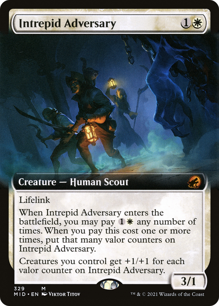 Intrepid Adversary (Extended Art) (MID-329) - Innistrad: Midnight Hunt: (Extended Art)