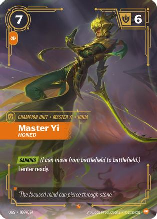 Master Yi - Honed (009/024) - Origins Proving Grounds Foil