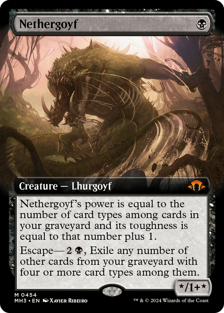 Nethergoyf (Extended Art) (MH3-454) - Modern Horizons 3: (Extended Art) Foil