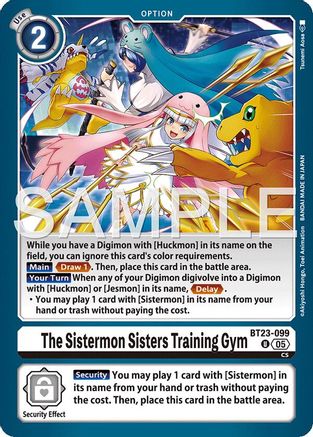 The Sistermon Sisters Training Gym (BT23-099) - Hackers' Slumber