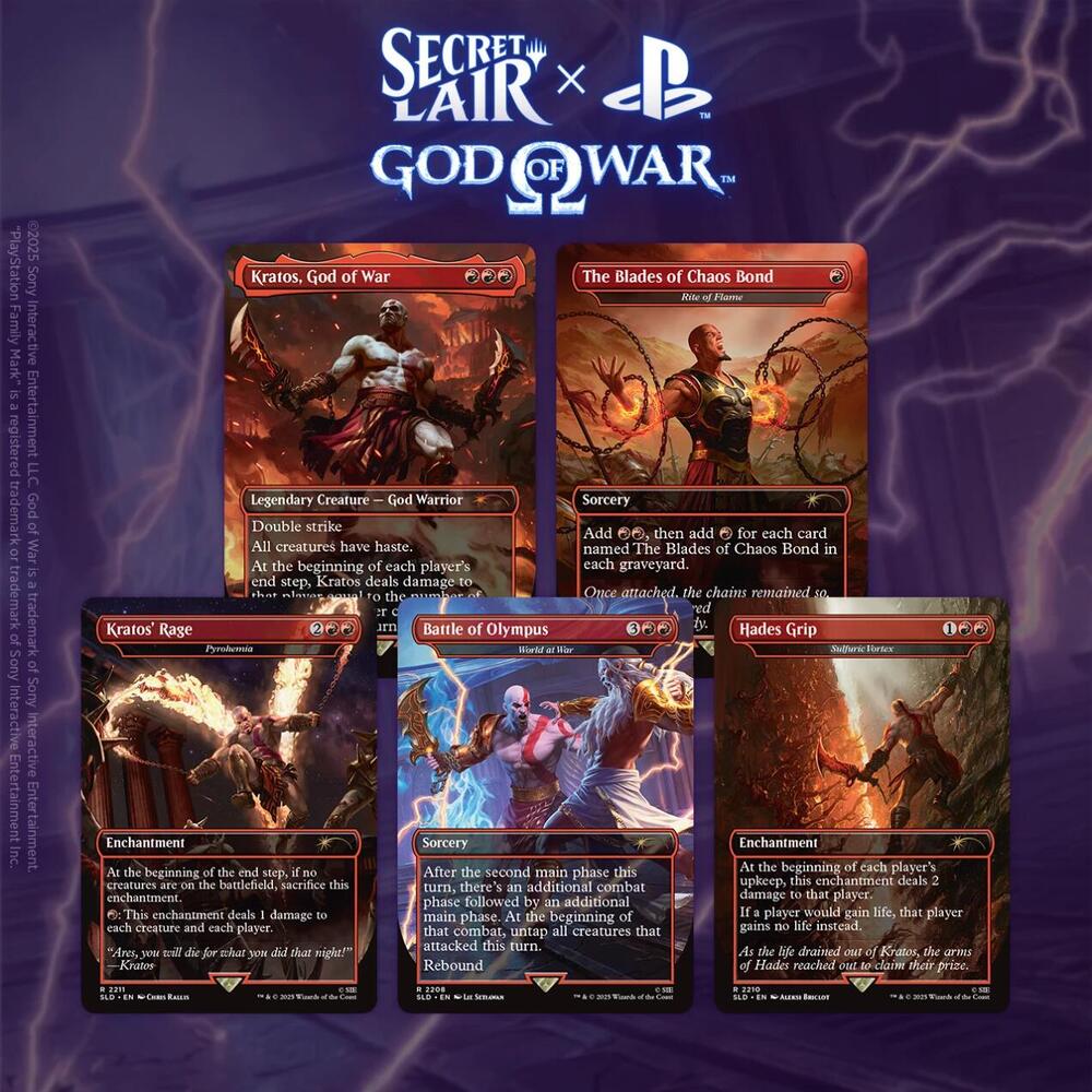 MTG Secret Lair x God of War Greek Non foil Edition